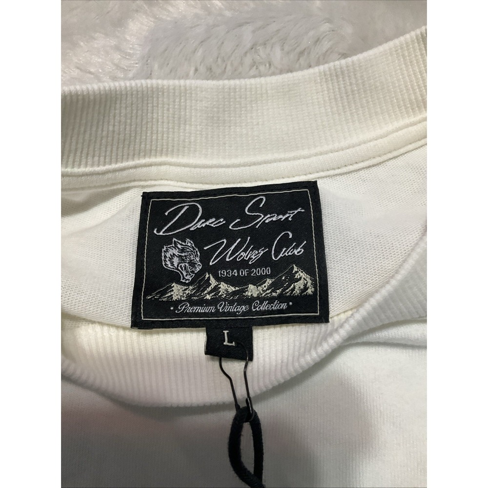 Darc Sport Mens White Large Wolves Club Premium Vintage Tee NWT Limited 1934 - Picture 7 of 10